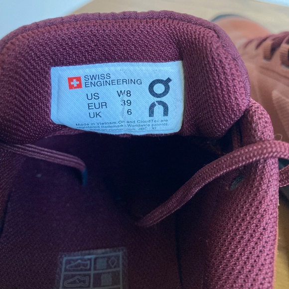 On Cloudventure Waterproof Trail Running Shoes Womens Size 8.5 Rust Orange Color - Picture 4 of 14